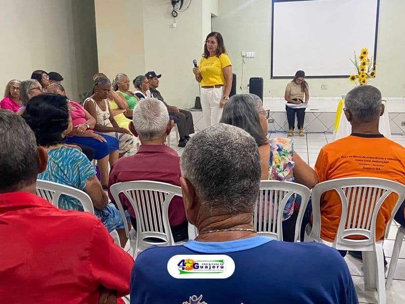 Prefeitura de Guajeru promove roda de conversa sobre Setembro Amarelo com grupo de convivência “Felicidade Não Tem Idade”