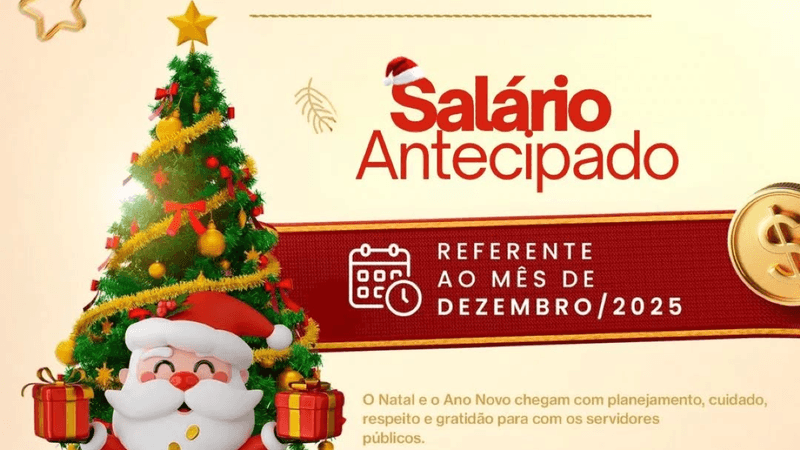 Prefeitura antecipa pagamento de dezembro e garante salário dos servidores antes do fim do ano